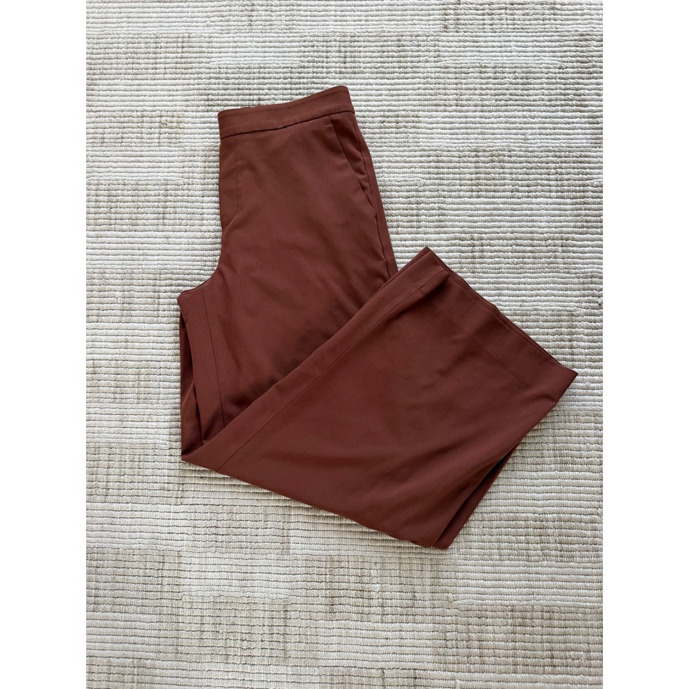 Banana Republic Hayden Wide Leg Pants Mahogany Brown High Rise Trousers 10